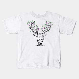 Stag Trees Kids T-Shirt